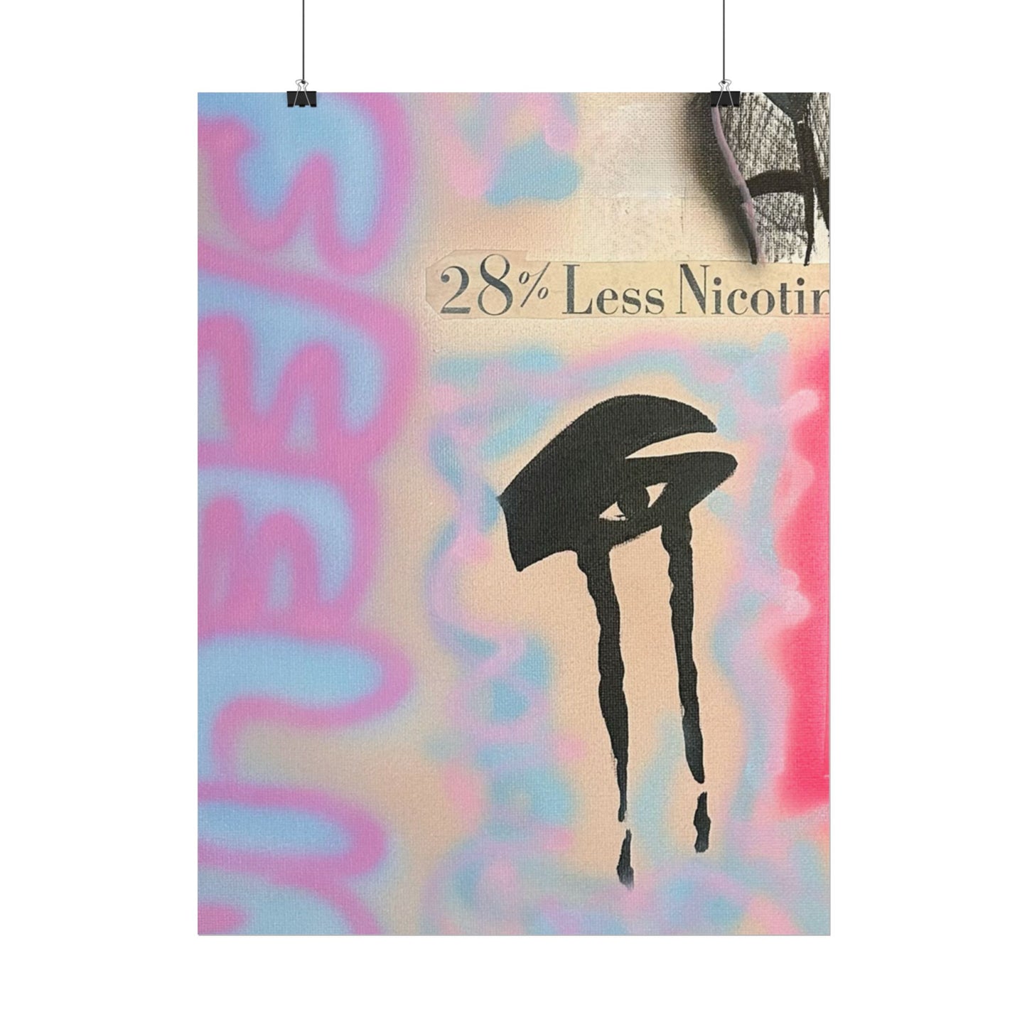 "the feeling" airbrush rolled print