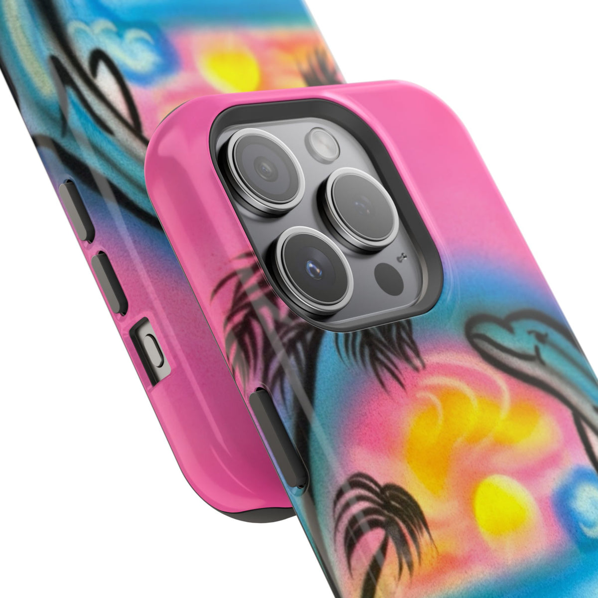 MagSafe "Delfinliebe" Airbrush iPhone-Hülle