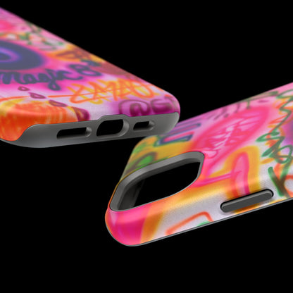 MagSafe "farbenfrohes Chaos" Airbrush-iPhone-Hülle