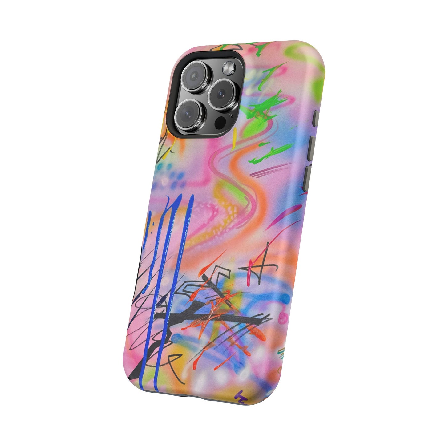 MagSafe "neon haze" airbrush iPhone case