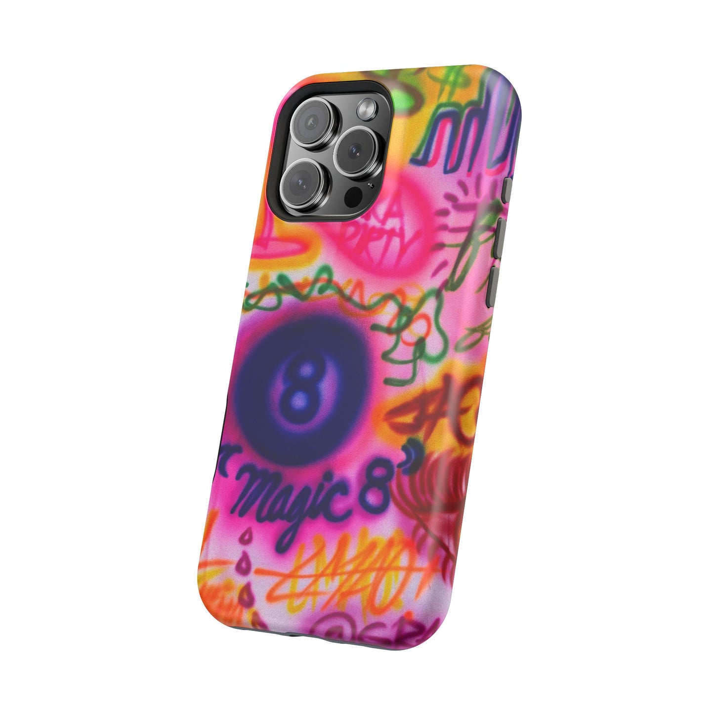 MagSafe "farbenfrohes Chaos" Airbrush-iPhone-Hülle