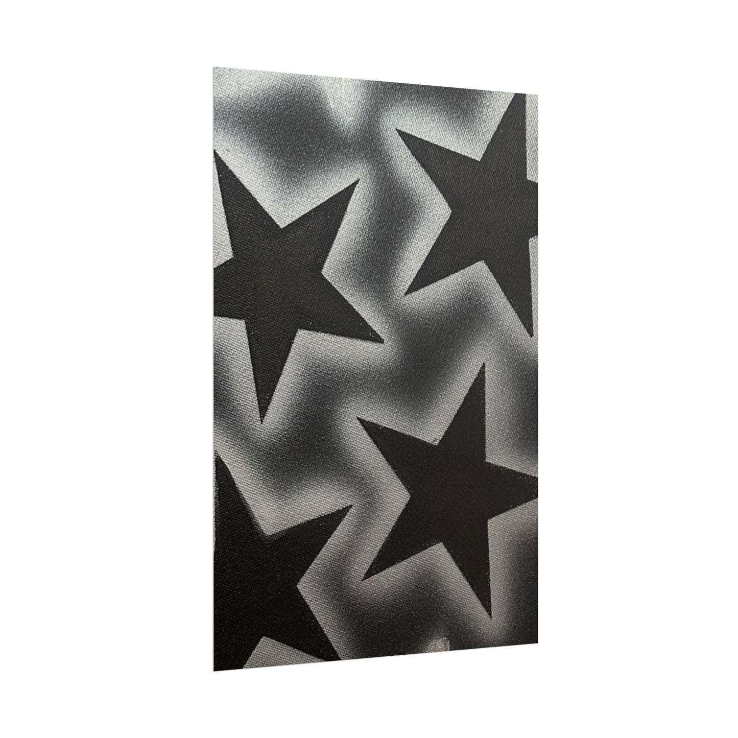 "chrome stars" airbrush rolled print
