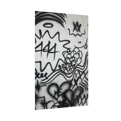 "444" airbrush rolled print