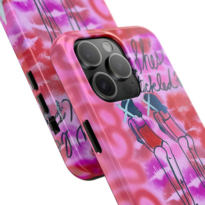 "tickled pink" airbrush iPhone case