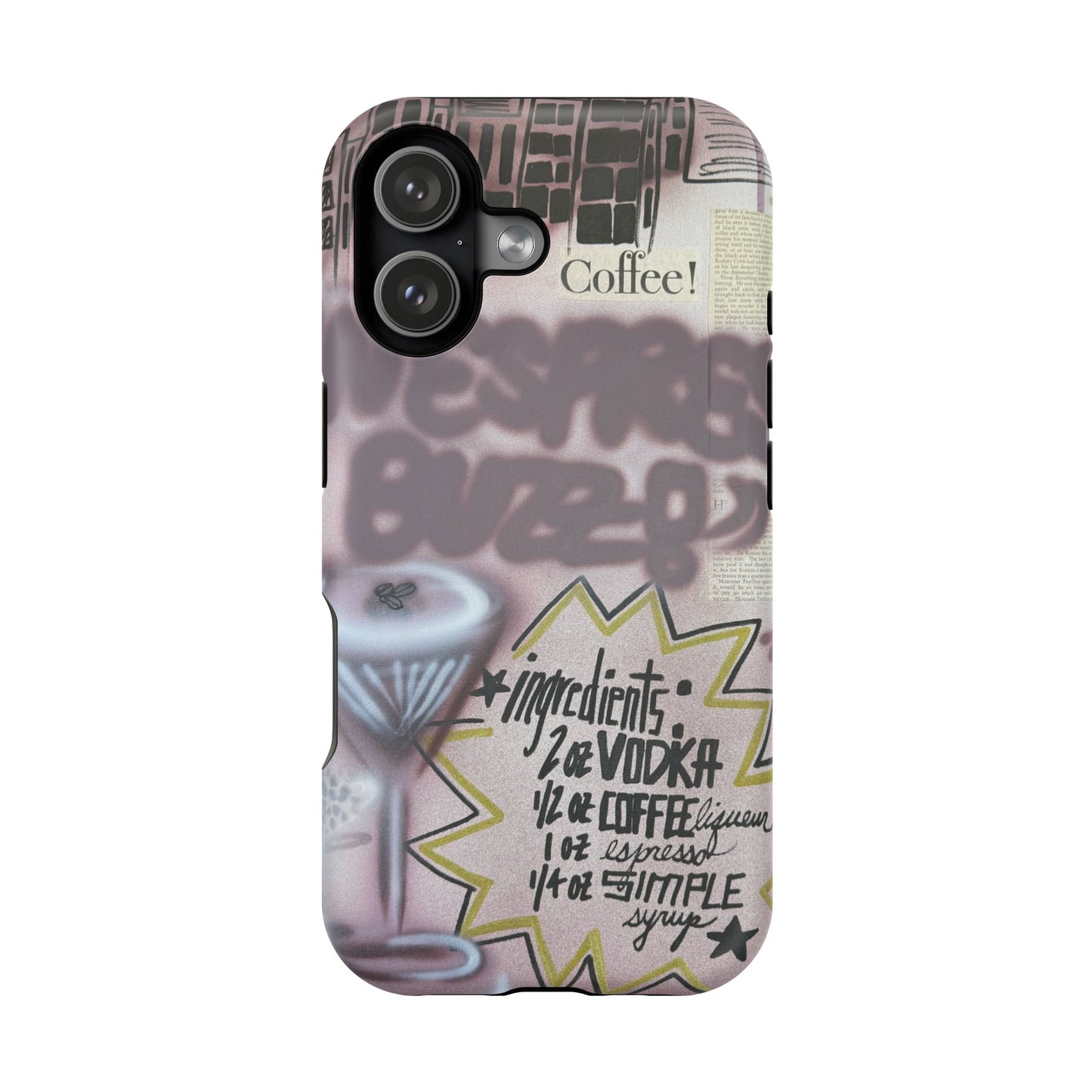 MagSafe "espresso martini" airbrush iPhone case