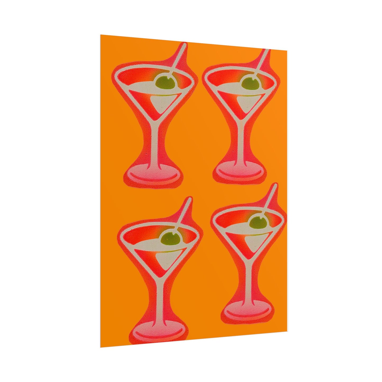 "shaken, not stirred" airbrush rolled print
