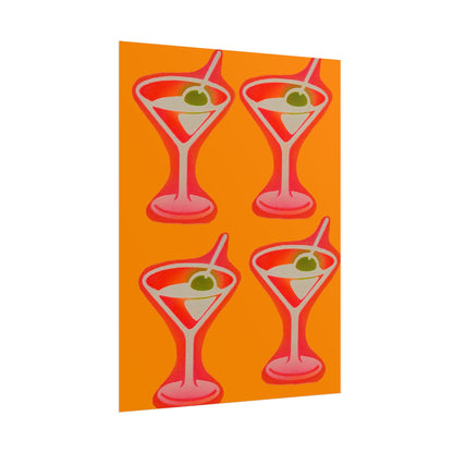 "shaken, not stirred" airbrush rolled print