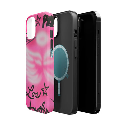MagSafe "pinke Engelsflügel" Airbrush iPhone Hülle
