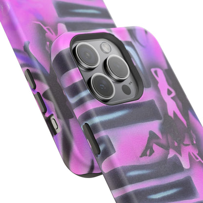MagSafe "neon nights" airbrush iPhone case