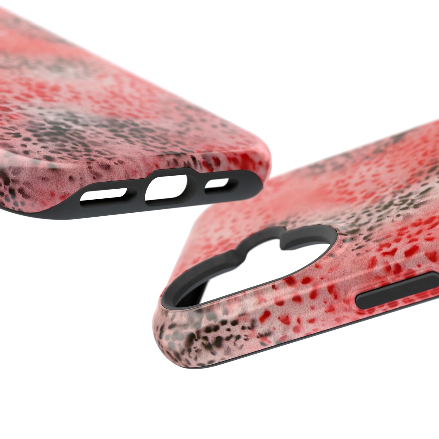 MagSafe "red cheetah" airbrush iPhone case