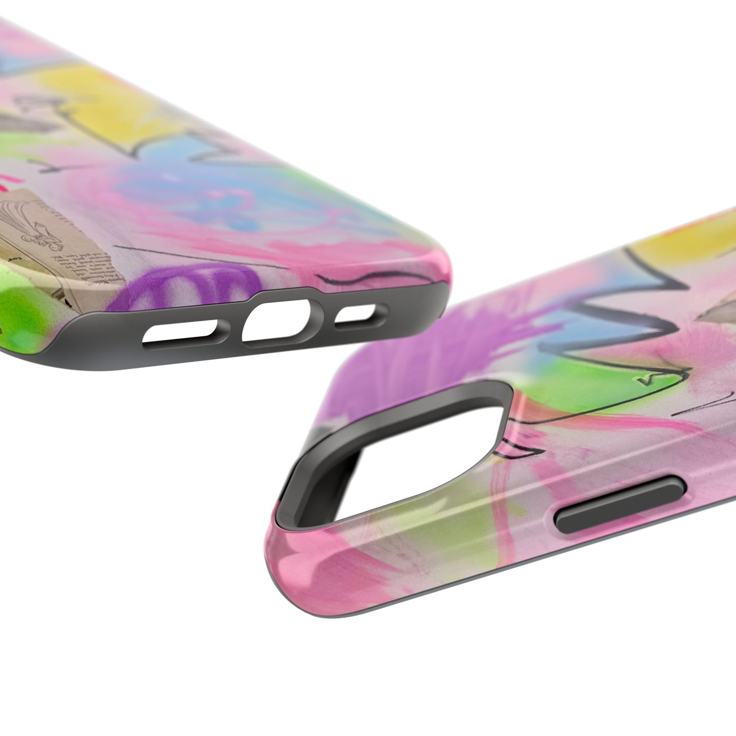 MagSafe "pastel static" airbrush iPhone case