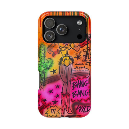 MagSafe "wild, wild west" airbrush iPhone case