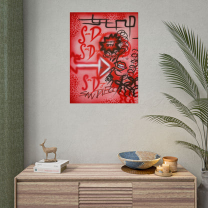 "san diego" airbrush rolled print