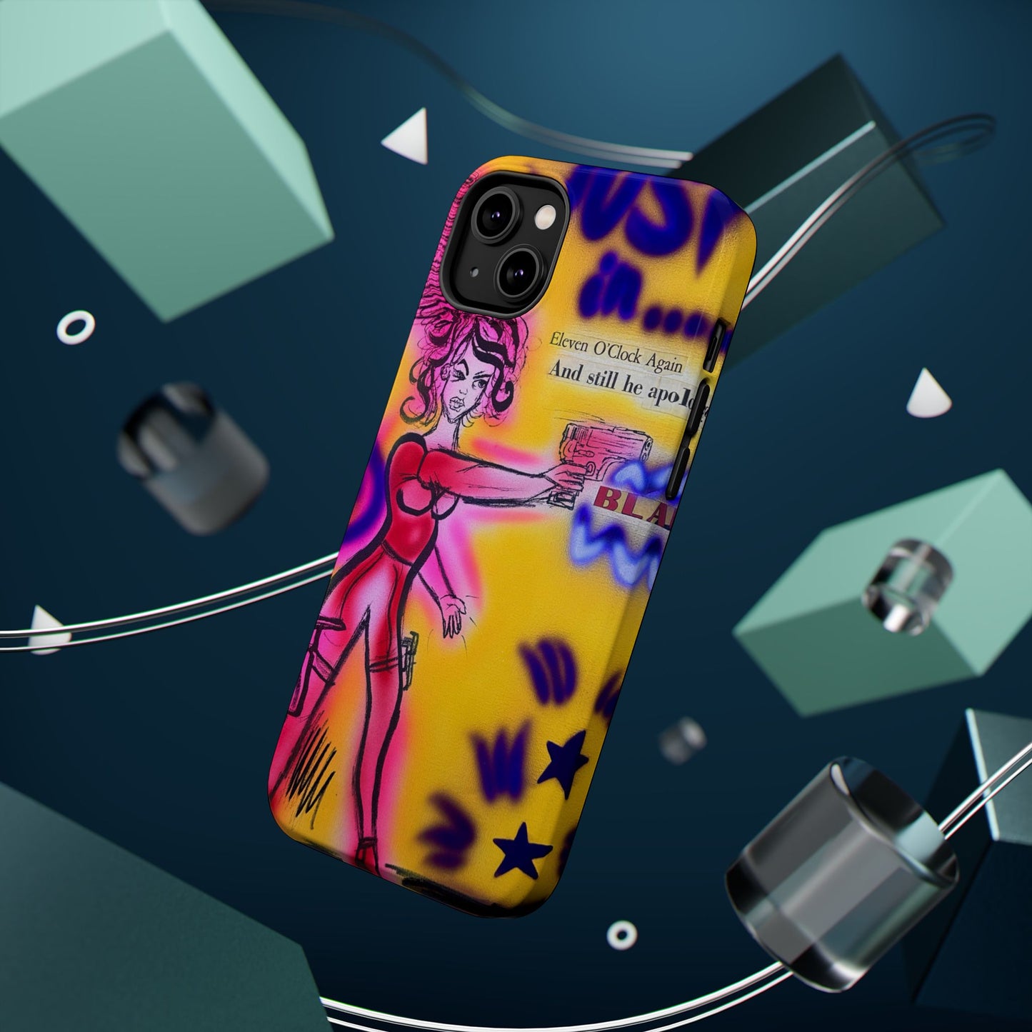 MagSafe „Spiraling Thoughts“ Airbrush iPhone Hülle