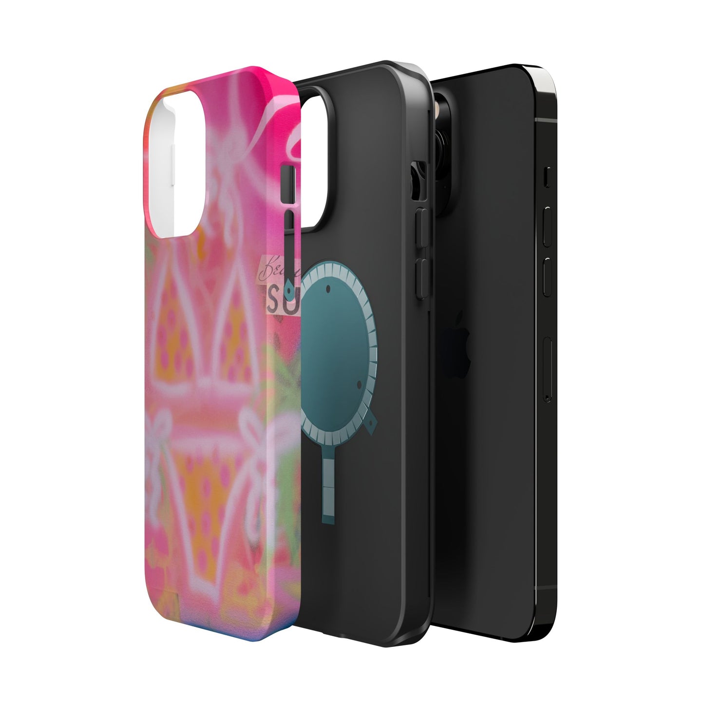 MagSafe "yellow polka dot bikini" airbrush iPhone case