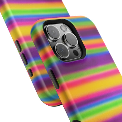 MagSafe "colorful stripes" airbrush iPhone case