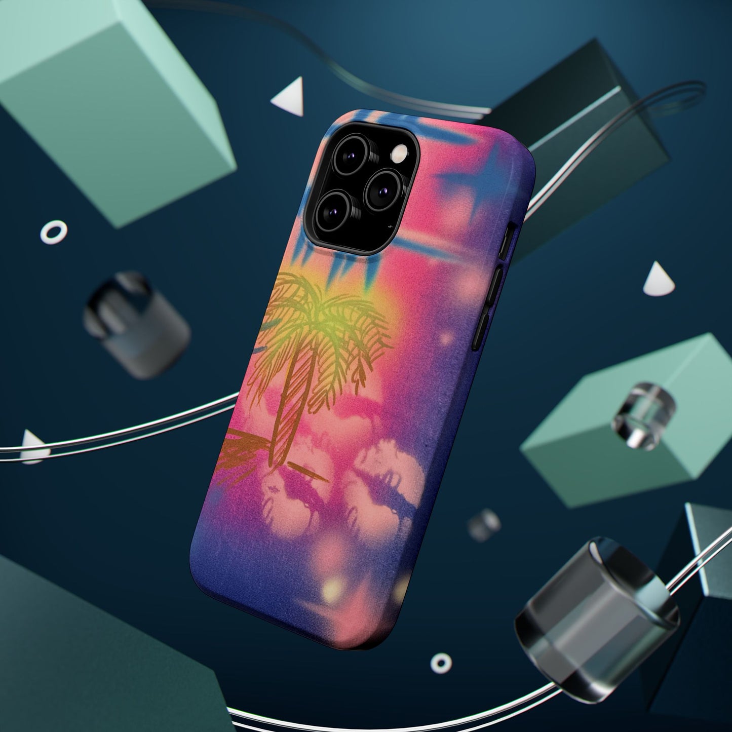 MagSafe "glowy night" airbrush iPhone case