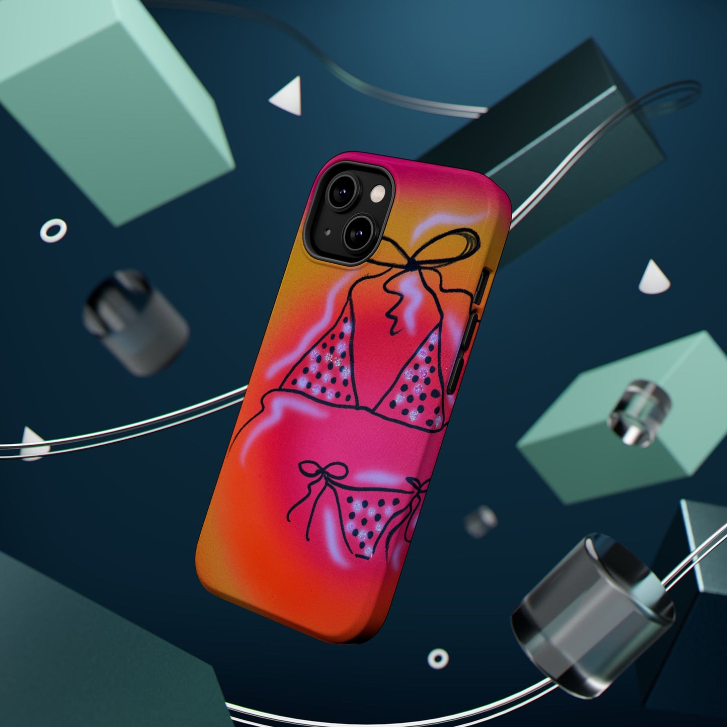 MagSafe "glitter bikini" airbrush iPhone case