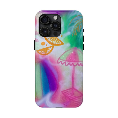 "on the beach" airbrush iPhone case