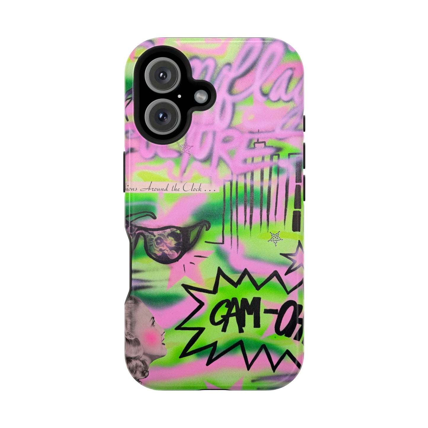 MagSafe "green camo" airbrush iPhone case