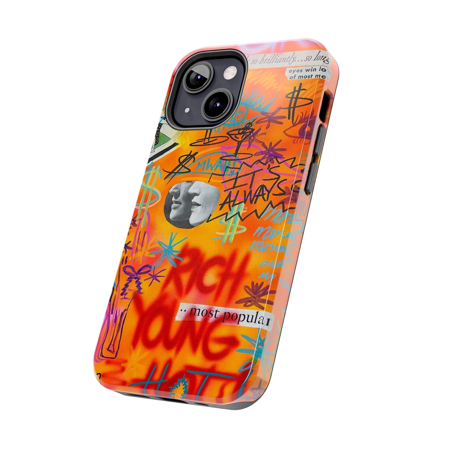 "young, rich, hot!" airbrush iPhone case