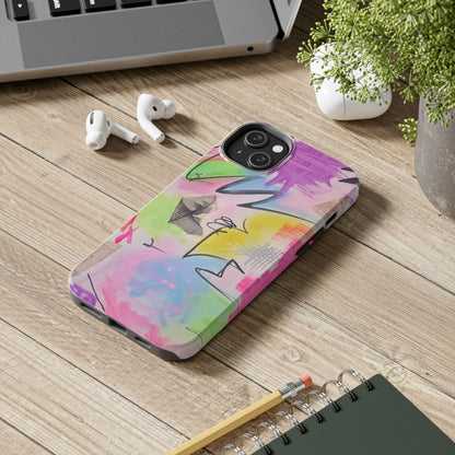 "pastel static" airbrush iPhone case