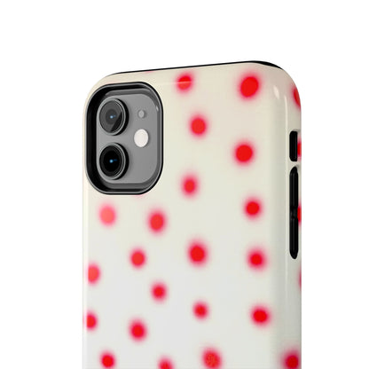 "vanilla cherry polka dot" airbrush iPhone case