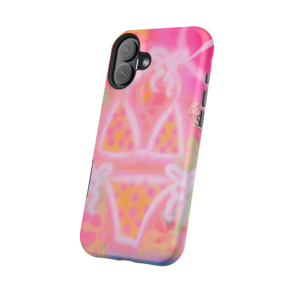 MagSafe "yellow polka dot bikini" airbrush iPhone case