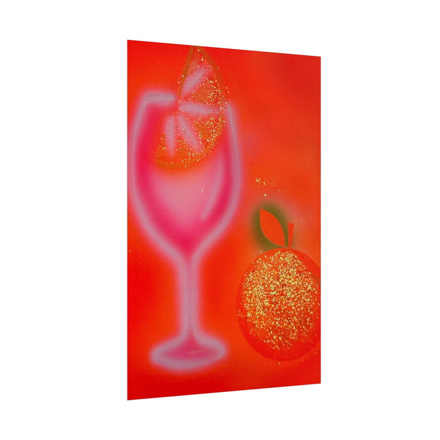 "aperol spritz" airbrush rolled print