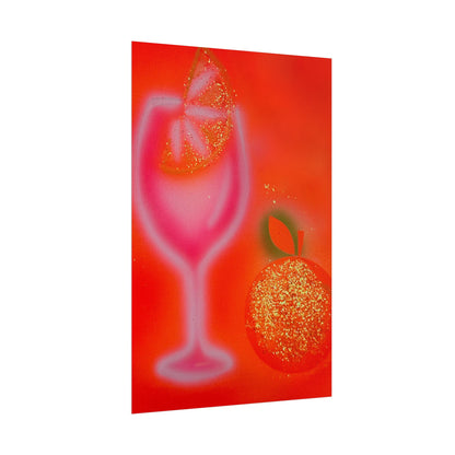 "aperol spritz" airbrush rolled print
