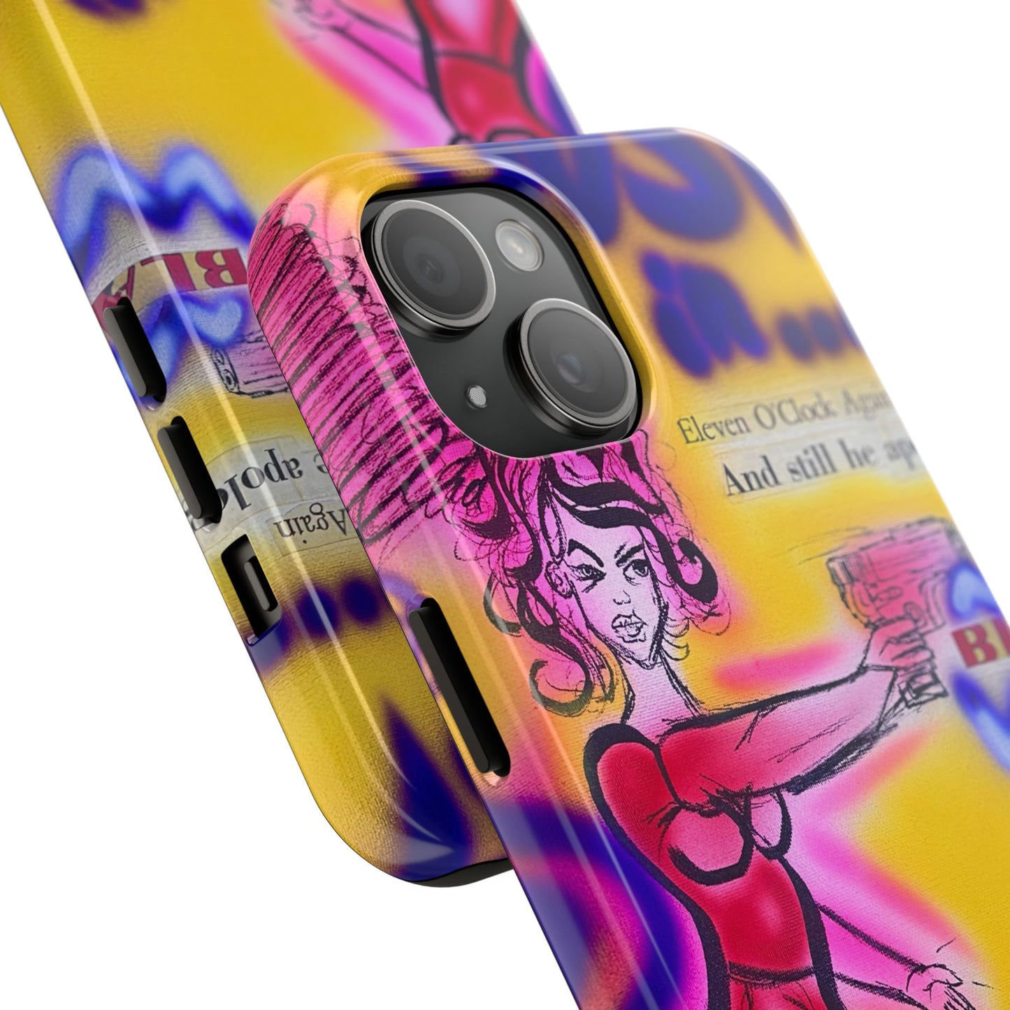 "spiraling thoughts" airbrush iPhone case