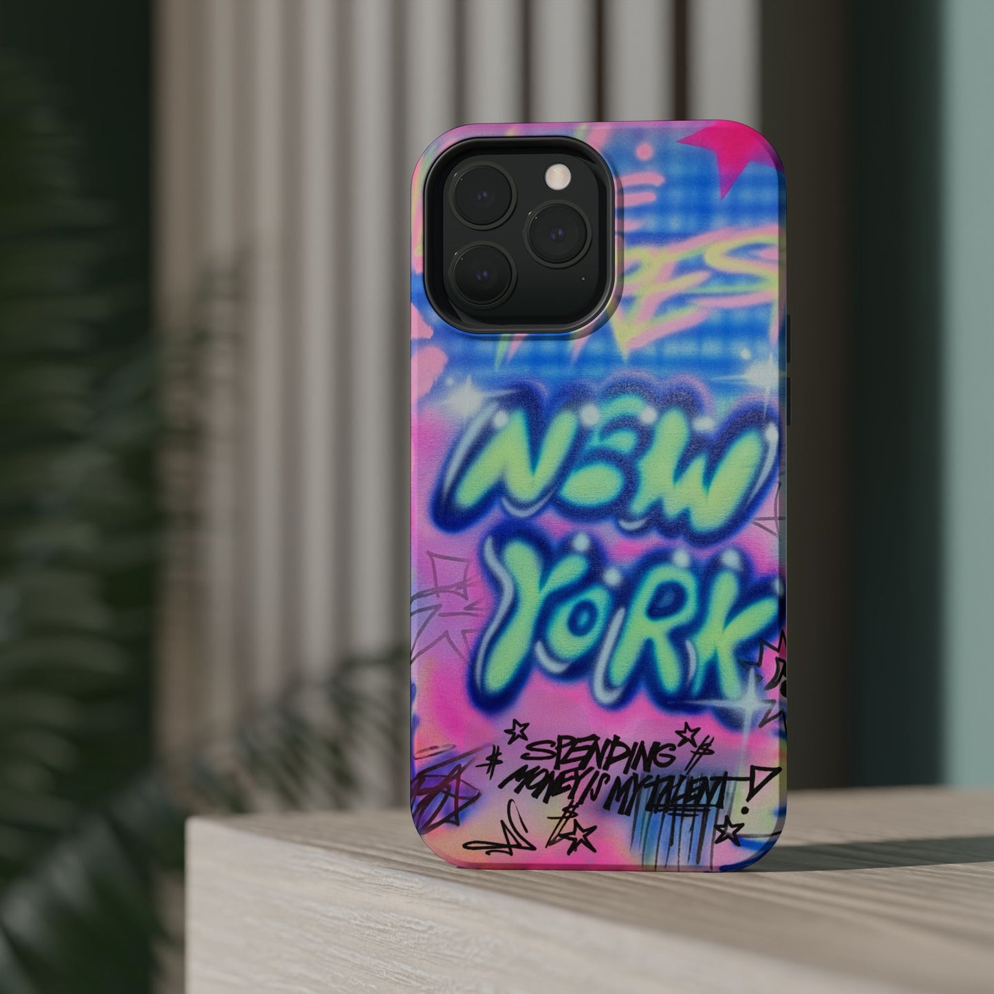 magsafe "spending $$ is my talent" airbrush iPhone case