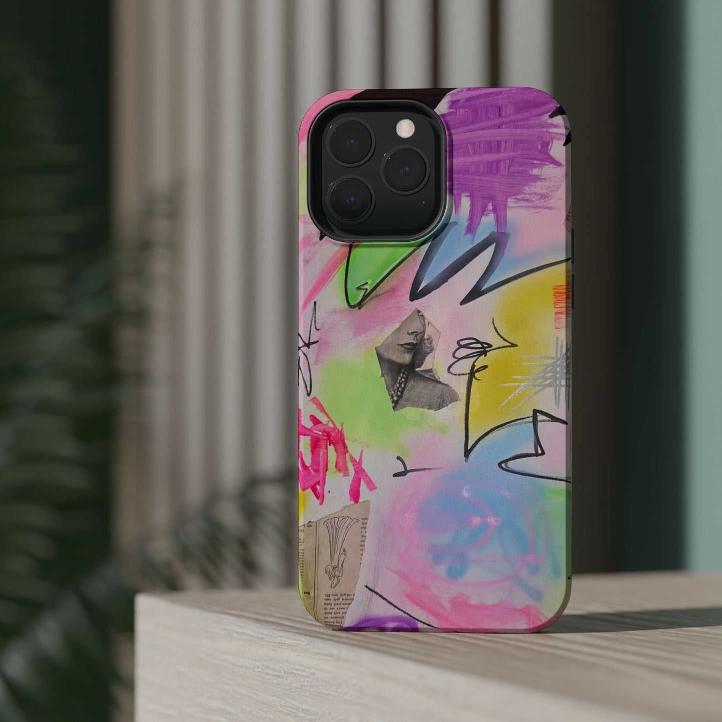 MagSafe "pastel static" airbrush iPhone case