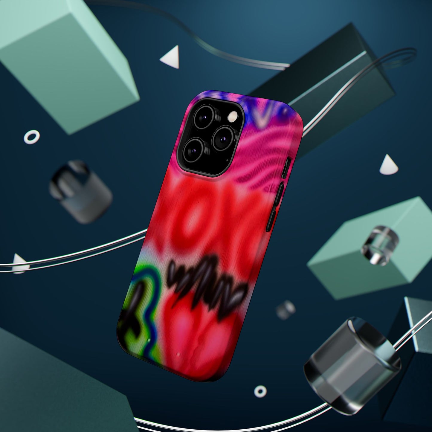 MagSafe Airbrush-iPhone-Hülle „with luv, xoxo“