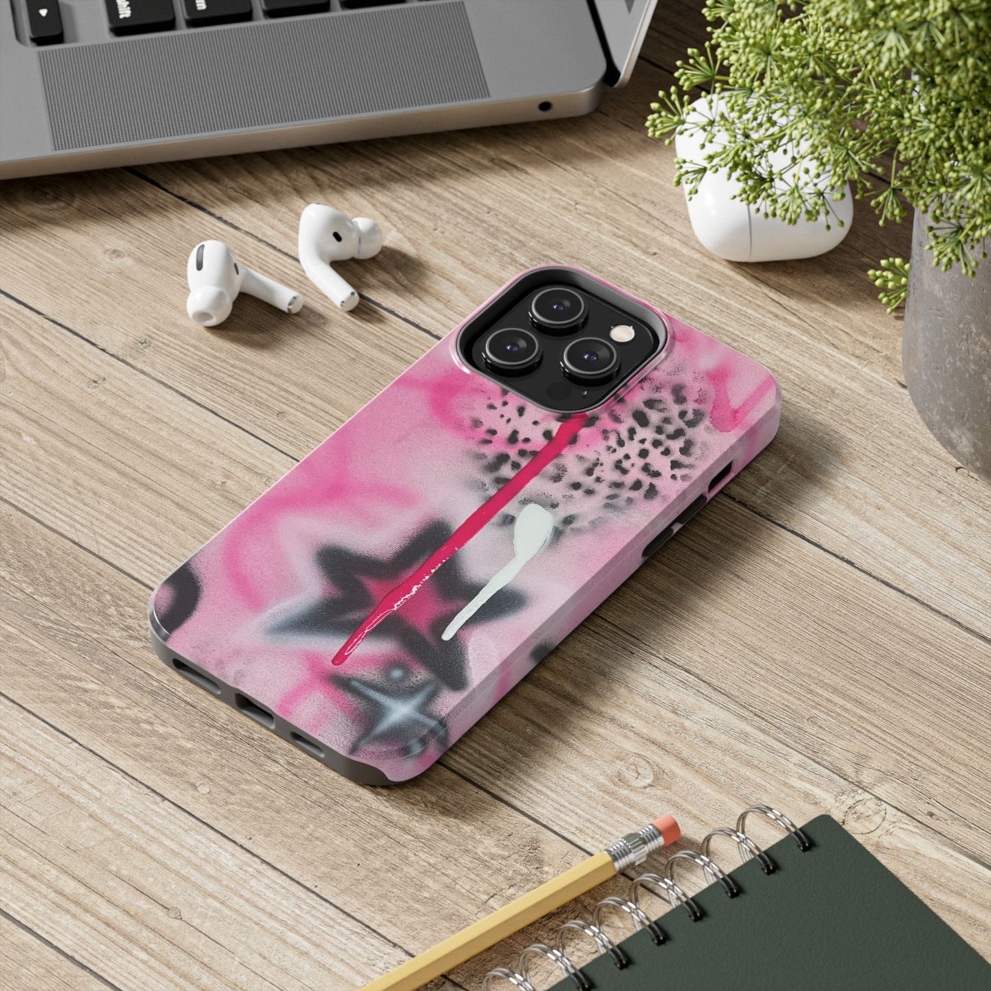 "pink cheetah" airbrush iPhone case