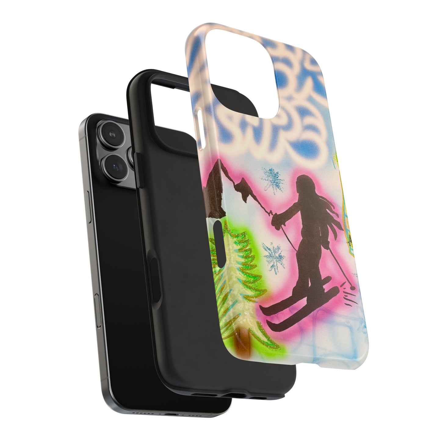 "winter escape" airbrush iPhone case