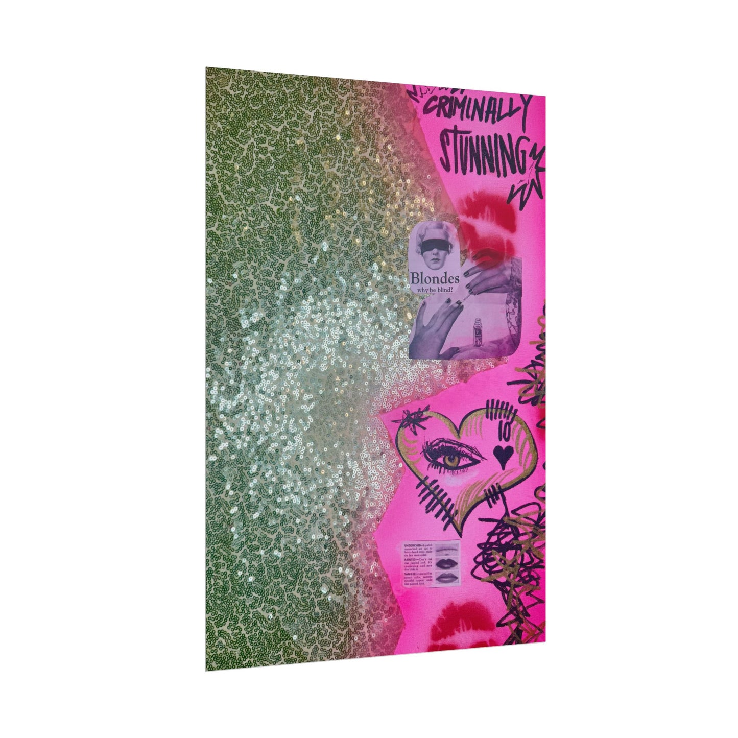 "glitter gloss" airbrush rolled print