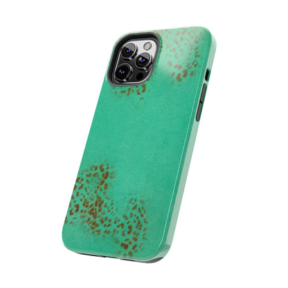 "teal cheetah" airbrush iPhone case
