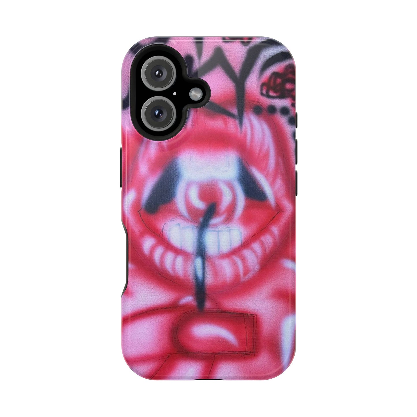 MagSafe "be happy, go lucky" Airbrush-iPhone-Hülle