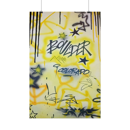 "boulder" airbrush rolled print