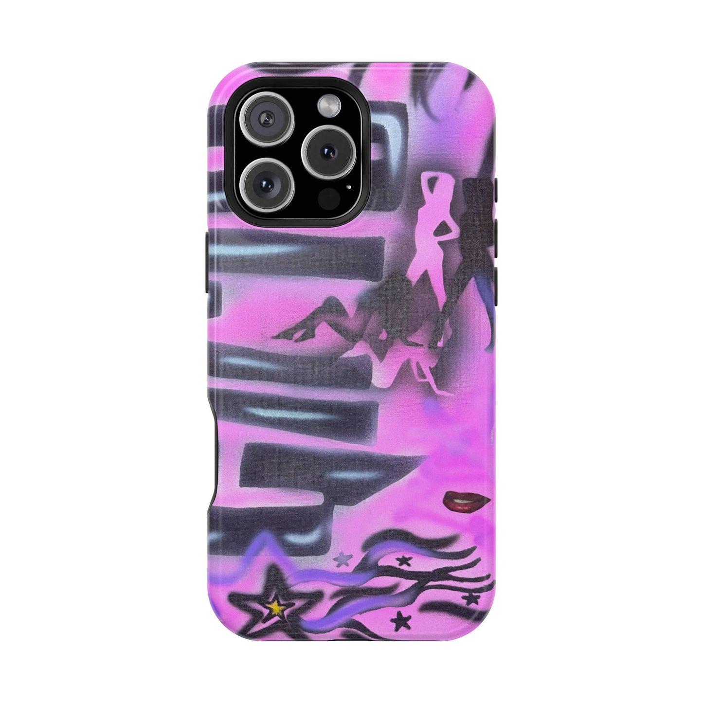 MagSafe "neon nights" airbrush iPhone case