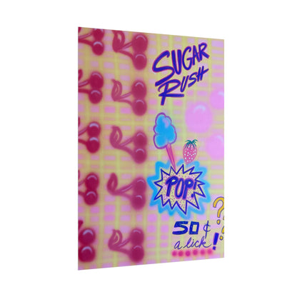 "sugar rush" airbrush rolled print