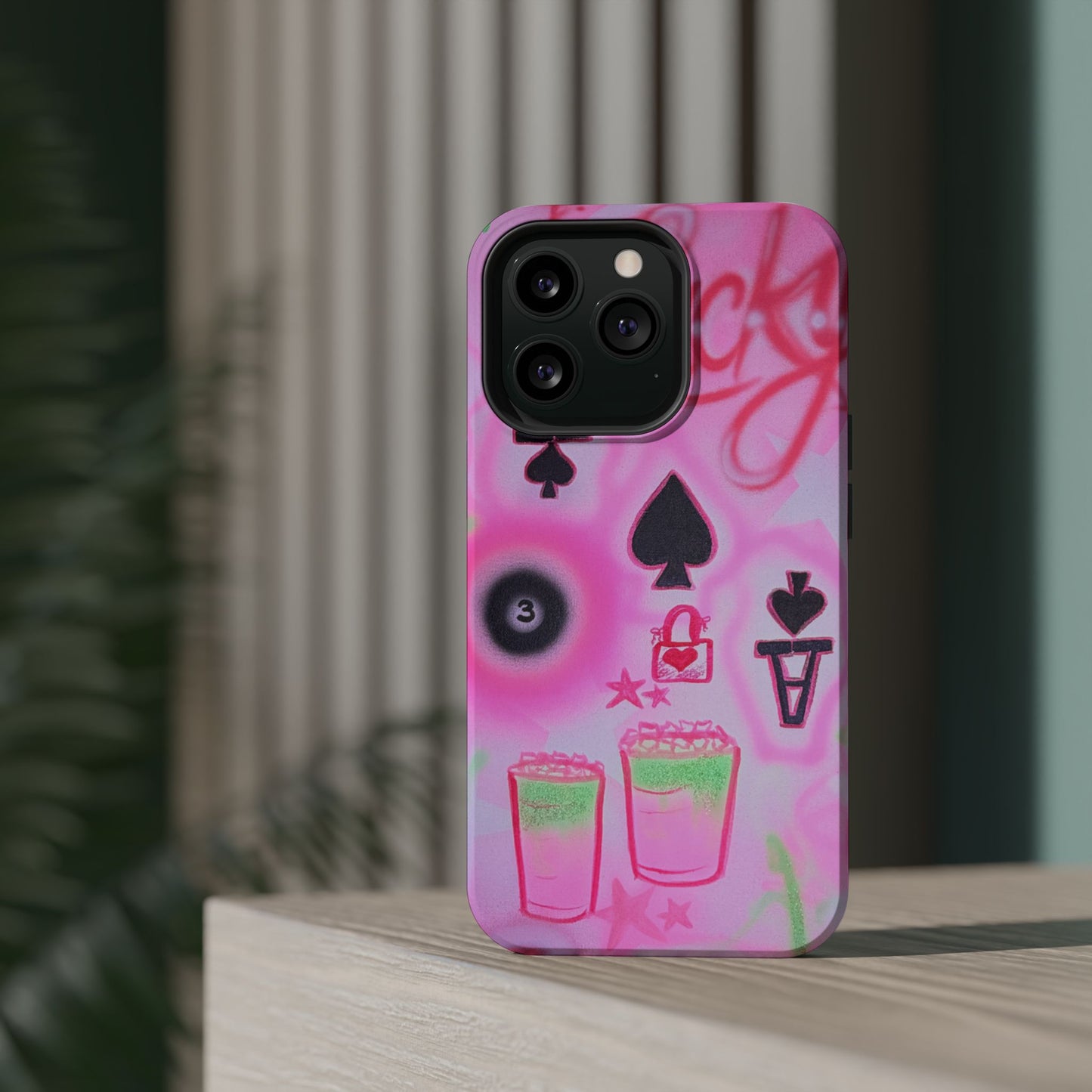 MagSafe "lucky ace" airbrush iPhone case