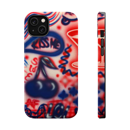 MagSafe „Kiss me“ Airbrush iPhone-Hülle