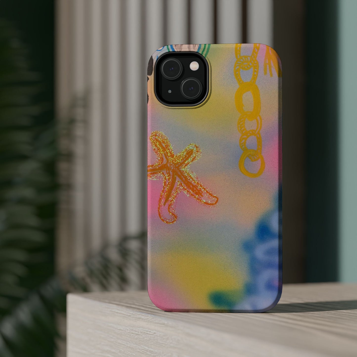MagSafe "sweet starfish" airbrush iPhone case