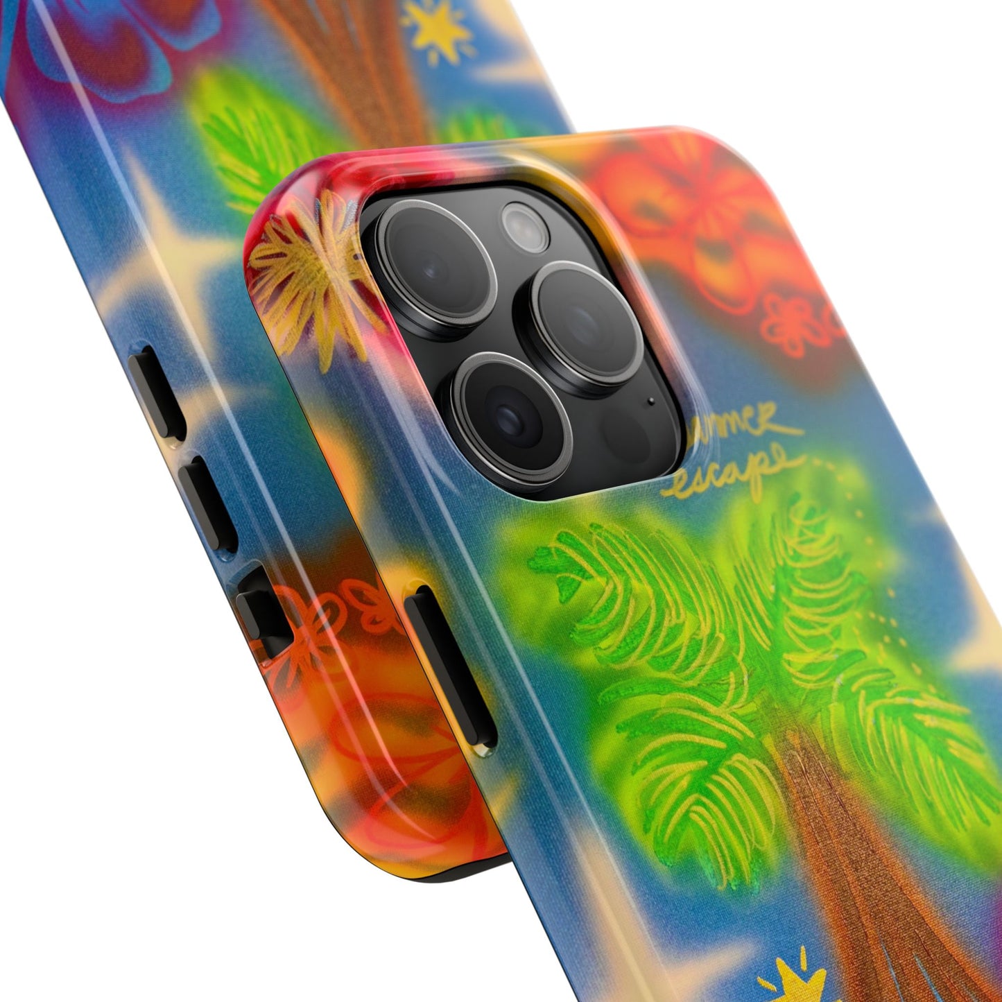 "neon blue palms" airbrush iPhone case