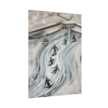"avalanche" airbrush rolled print