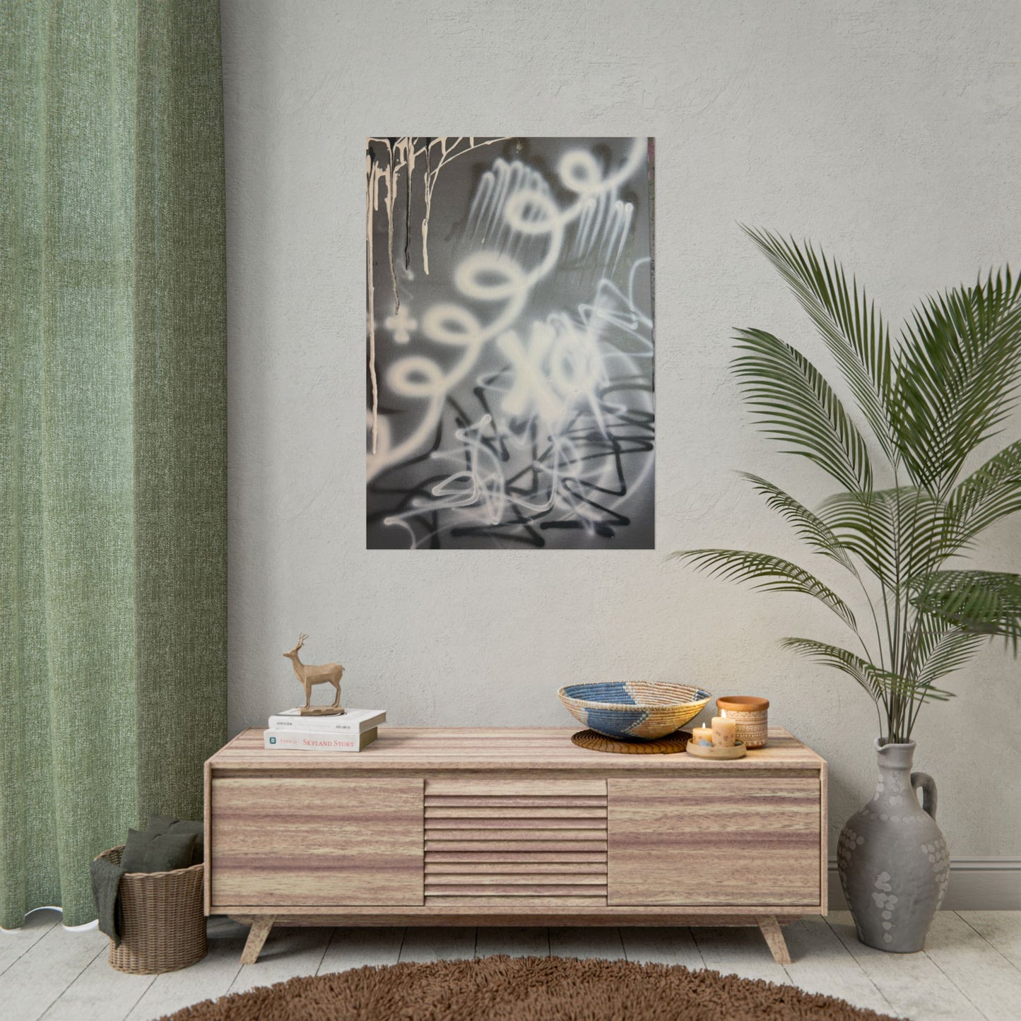 "spatial blur" airbrush rolled print