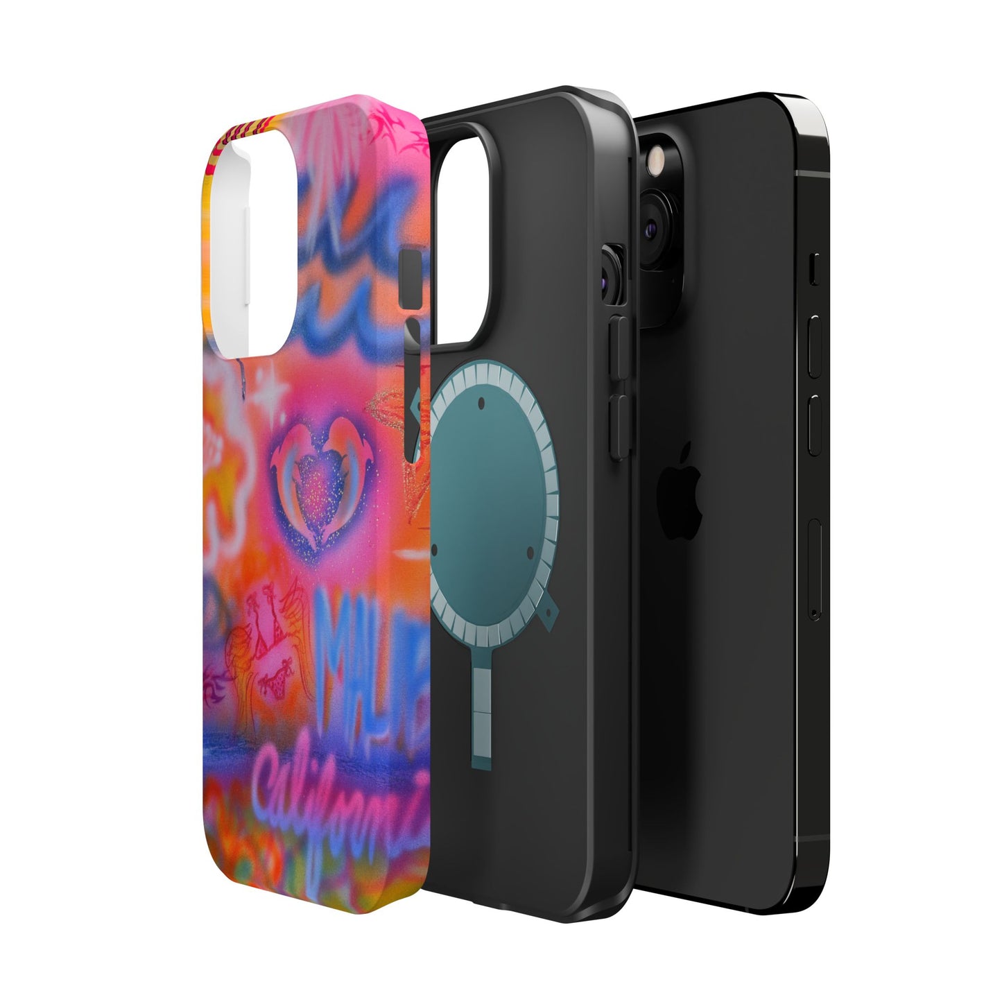 "mornings in malibu" MagSafe airbrush iPhone case
