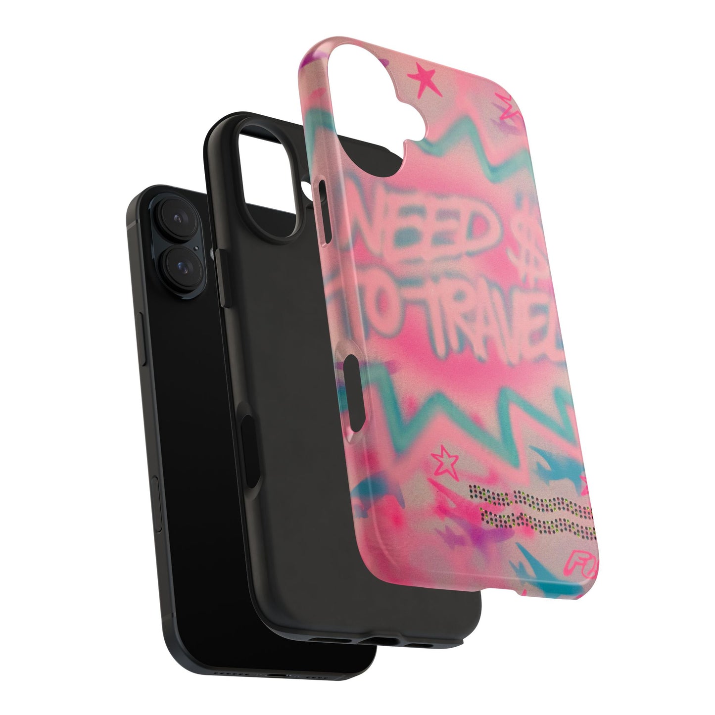 "need $$ to travel" airbrush iPhone case